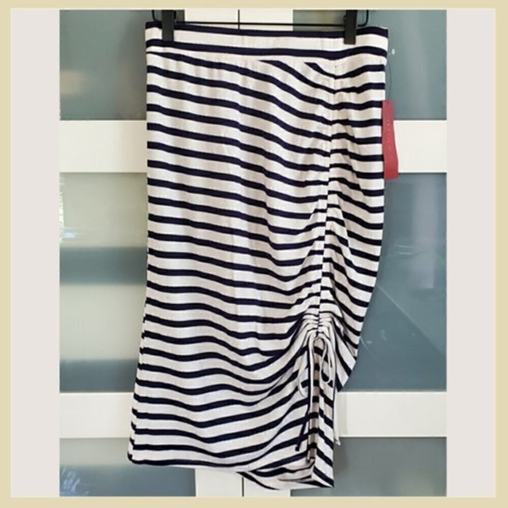 Love Scarlet Blue & White Striped Skirt - Picture 2 of 6